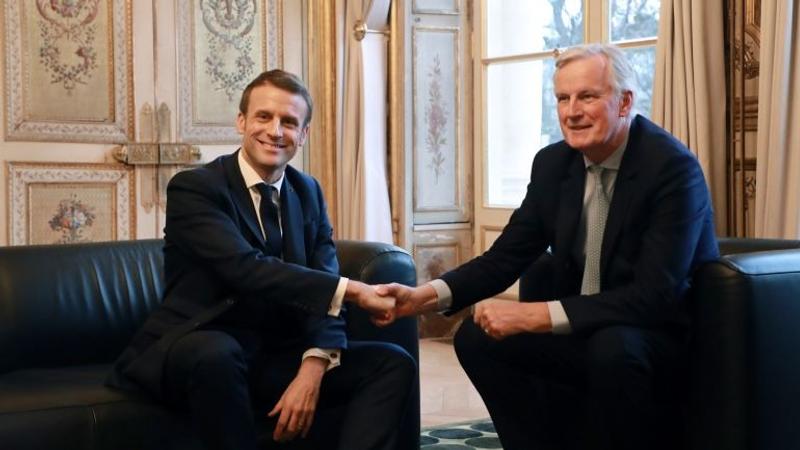 French President Emmanuel Macron and French PM Michel Barnier.