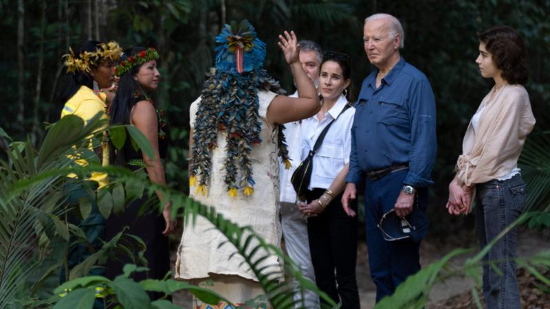 From the Amazon rainforest, Biden declares nobody can reverse US progress on clean energy