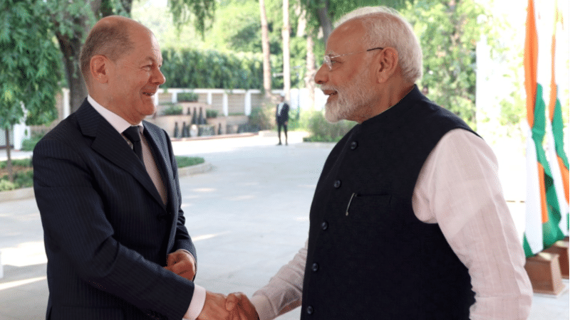 PM Narendra Modi with German Chancellor Olaf Scholz