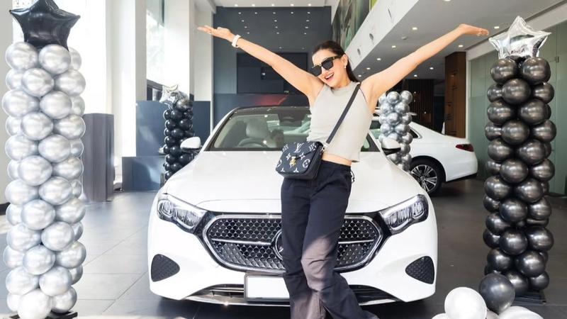 Gauahar Khan gifted herself a brand new white Mercedes-Benz C-Coupe