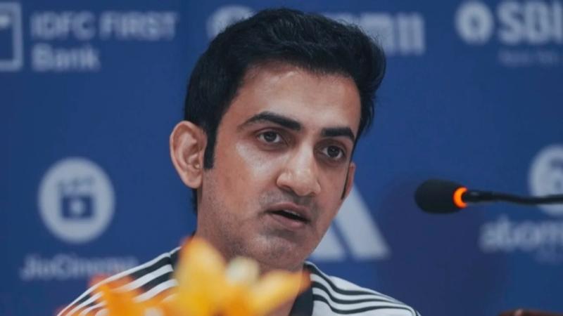 Gautam Gambhir in a press conference