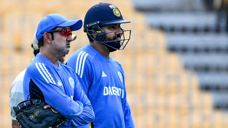 Gautam Gambhir with Rohit Sharma in Team India nests