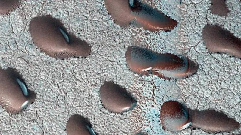 Giant 'Kidney Beans' on Mars