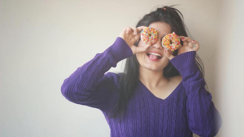 Glazed air fryer donut.