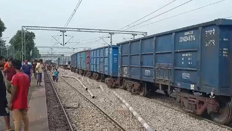 goods train derailed at new Maynaguri Railway Station in Alipurduar division