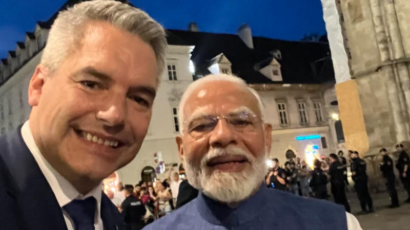 Karl Nehammer and PM Modi 