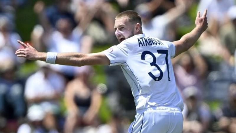 Gus Atkinson takes hattrick against new zealand in wellington 