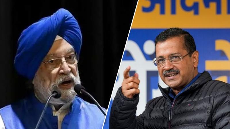 Hardeep Singh Puri & Arvind Kejriwal 