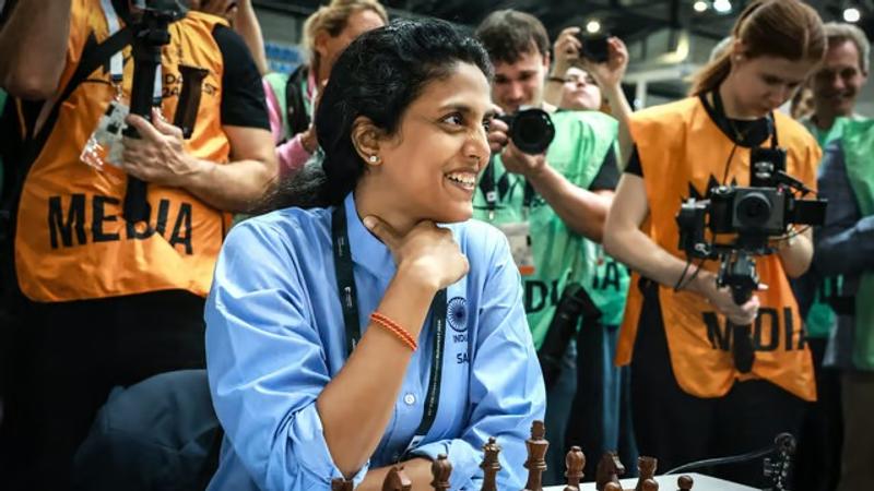 Harika Dronavalli beat Azerbaijan's Gunay Mammadzada in the final round of the FIDE Chess Olympiad 2024 in Budapest