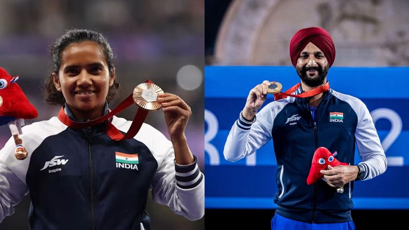 harvinder and preeti flag bearers for india at paralympic closing ceremony