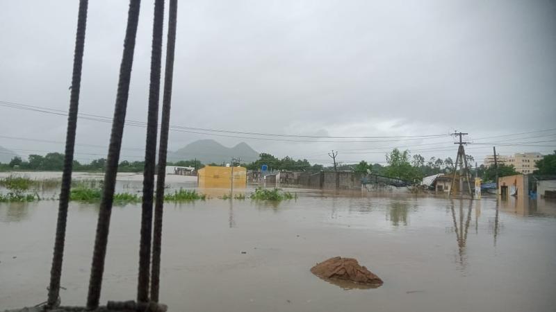 Heavy rainfall in Vijayawada