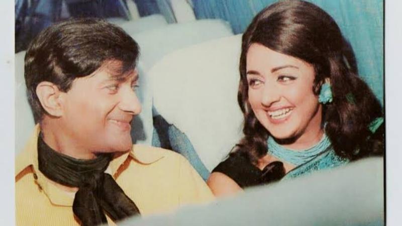 Hema Malini with Dev Anand