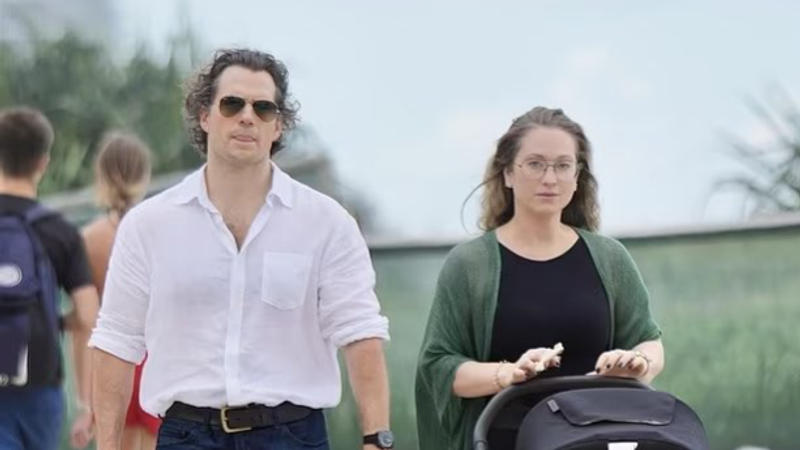 Henry Cavill And Natalie Viscuso out on a stroll with their kid