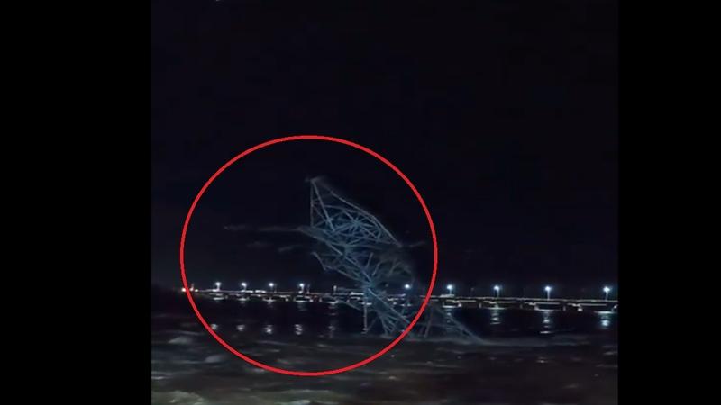 High-Tension Tower Collapses in Tiruchirappalli Amidst Heavy Rainfall