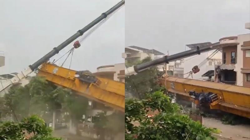 Hydraulic machine collapses in Surat