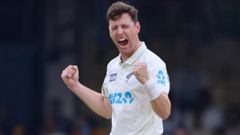 ind v nz matt henry after his five wicket haul against india