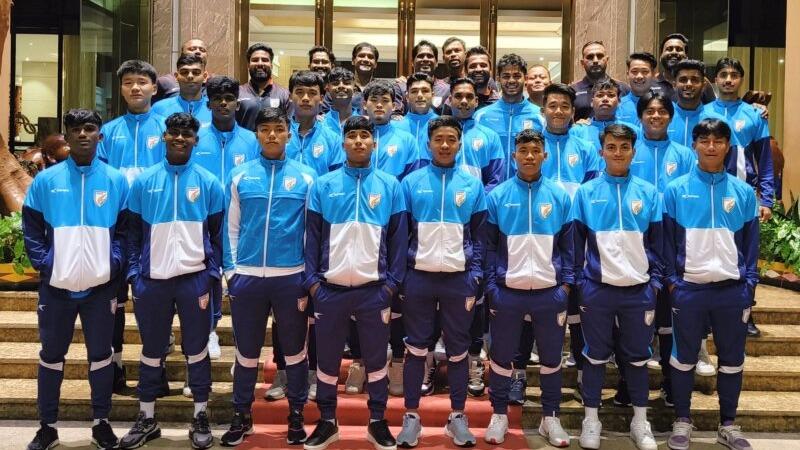 India U20s land in Laos.