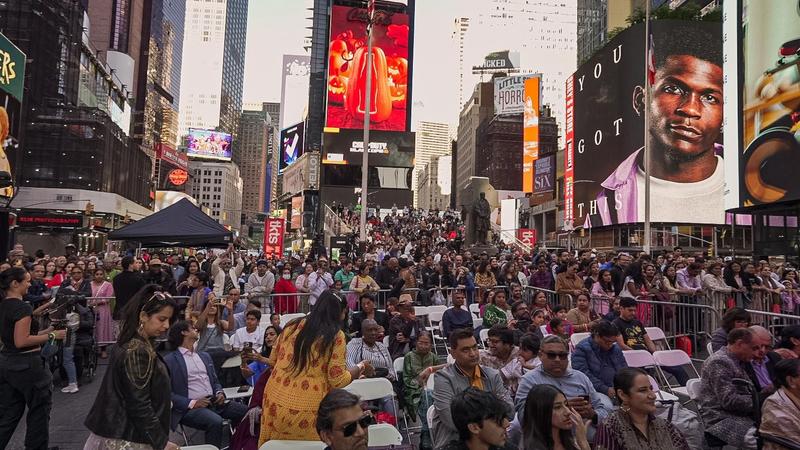 Indian Community Dazzles The Times Square with Diwali Celebration'