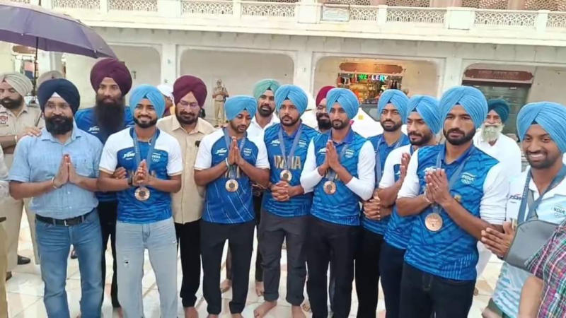 Indian hockey players in Amritsar