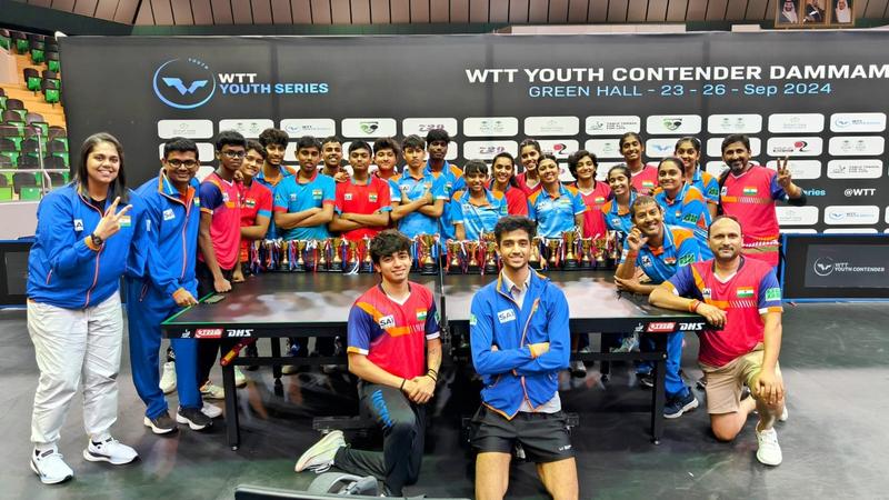 Indian Paddlers Dominate in WTT Youth Contender in Dammam