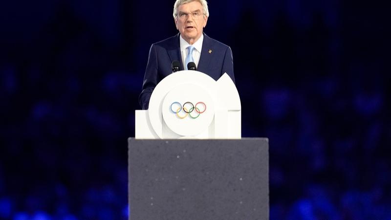 IOC President Thomas Bach delivered a speech to the masses at the Stadium and called it a 'Seine-Sational' one