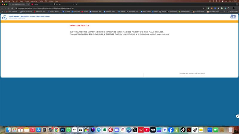 IRCTC website Down