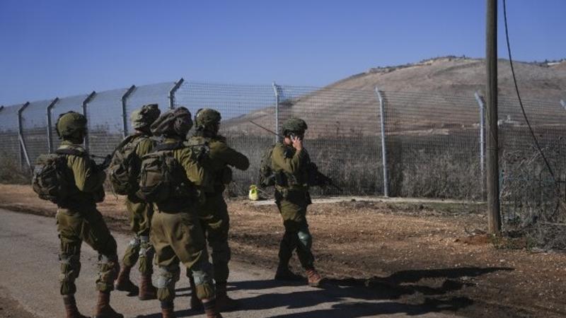 Israeli soldiers near Lebanese border.