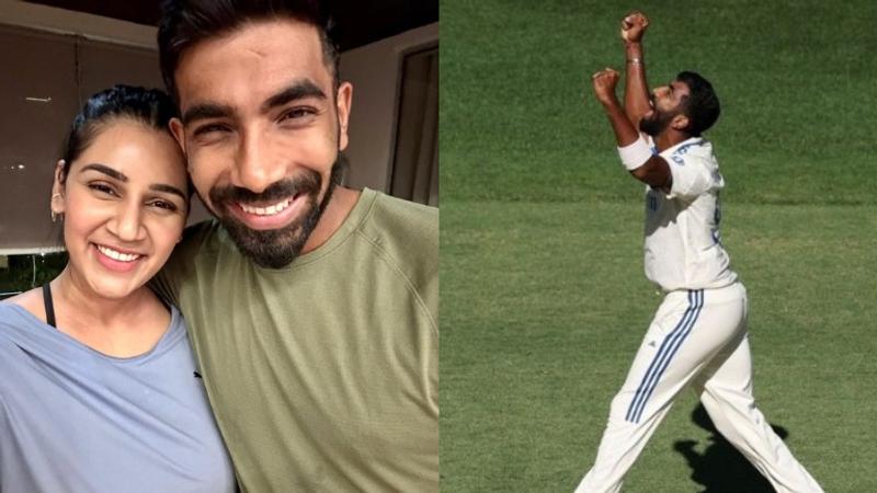 Jasprit Bumrah and Sanjana Ganesan