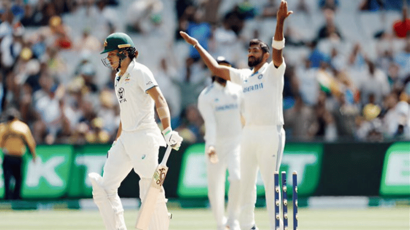 Jasprit Bumrah celebration on Sam Konstas Wicket 