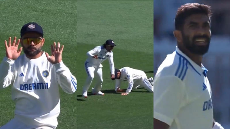 Jasprit Bumrah reacts to Virat Kohli dropping Marnus Labuschagne