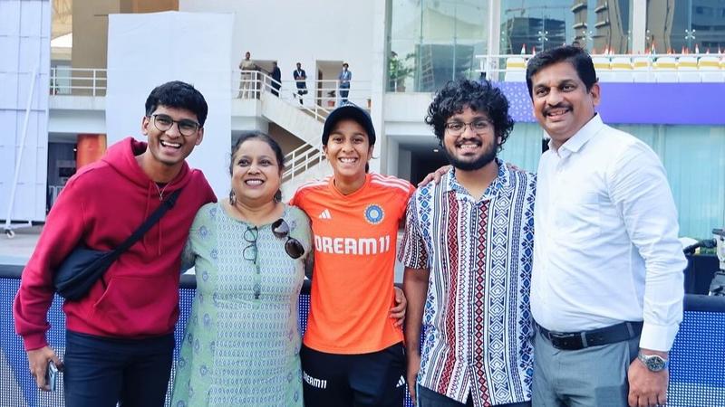 Jemimah Rodrigues and her family