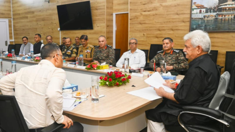 J&K LG Manoj Sinha Chairs High-Level Meeting in Jammu