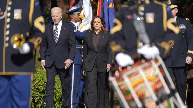 Joe Biden and Kamala Harris observed Veterans Day together