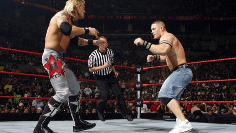 John Cena in a match against Edge.