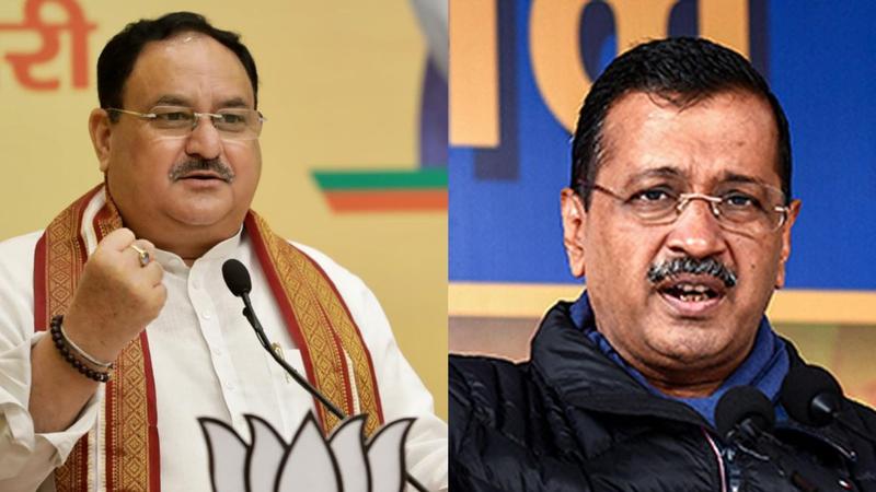 JP Nadda, Arvind Kejriwal