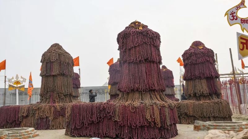 Jyotirlinga made from 7 Crore Rudraksha Beads in Mahakumbh