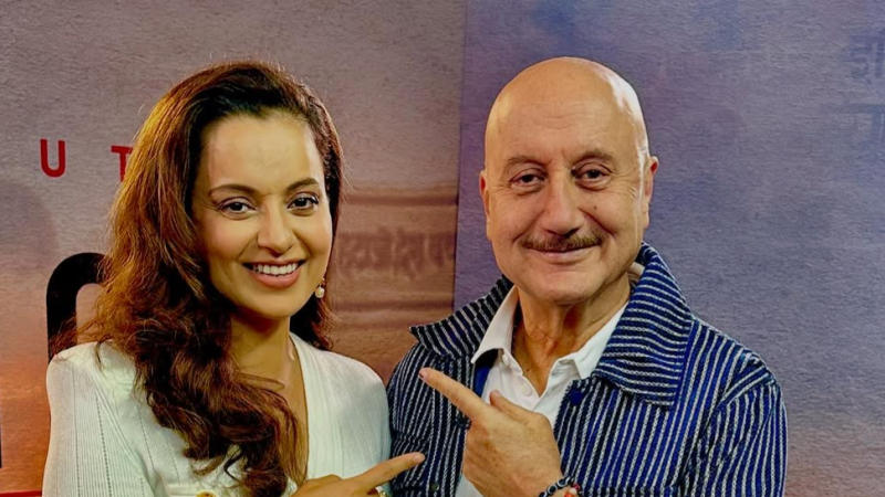 Kangana Ranaut and Anupam Kher 