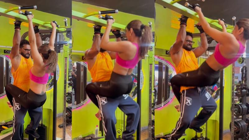 khesari lal yadav-akanksha puri workout video