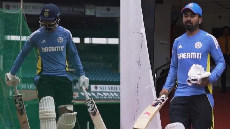 KL Rahul in Team India nets