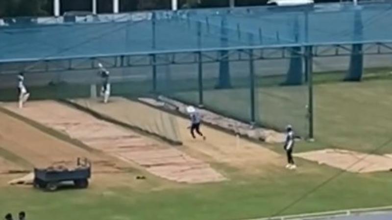 Kohli in the nets