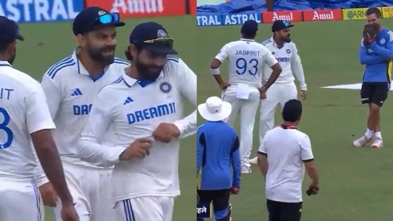 Kohli, Jadeja mimic Bumrah