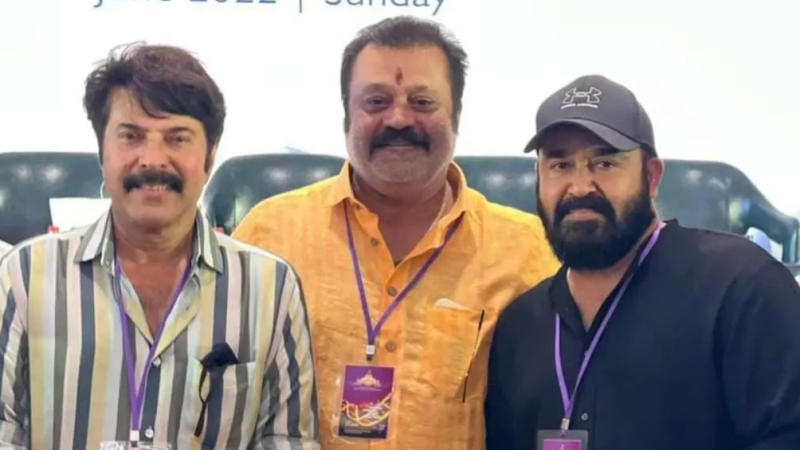 (L to R): Mammootty, Suresh Gopi and Mohanlal