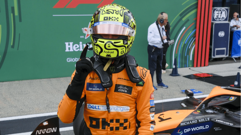 Lando Norris grabs pole position at Zandvoort