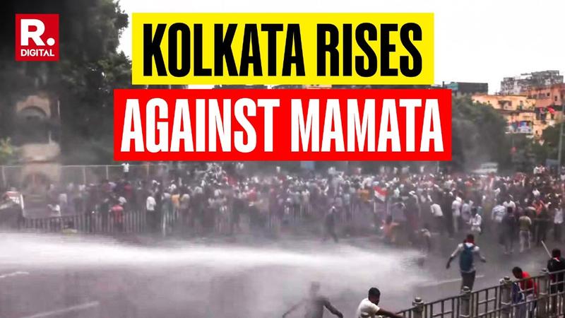 Lathicharge, Water Cannons on Protesters as Maa, Mati, Manush Rise Against Mamata | LIVE