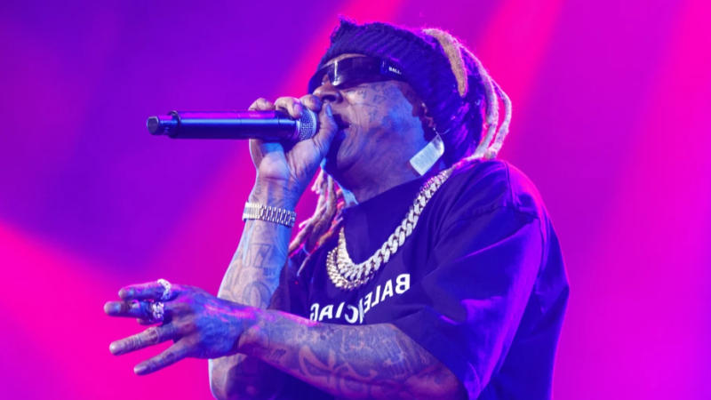  Lil Wayne performs during The Miseducation of Lauryn Hill 25th anniversary tour