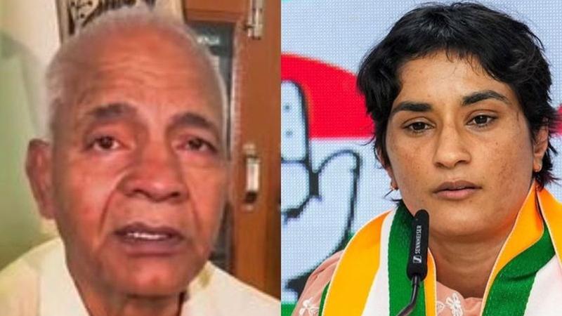 mahavir phogat said vinesh phogat should have joined bjp instead of congress