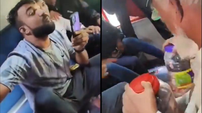 Man allegedly caught by co-passengers on suspicion of carrying beef, video goes viral