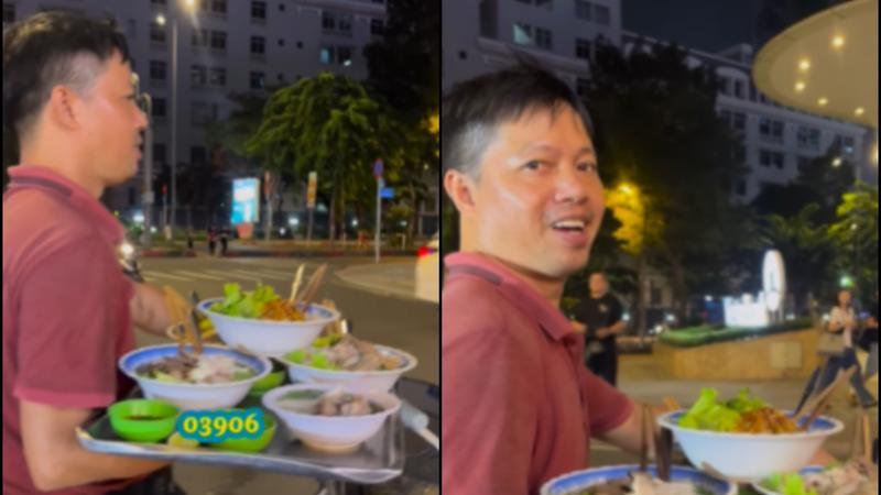 Man Balances Tray of Soup While Cycling Through Traffic, Wows the Internet with Impressive Skills