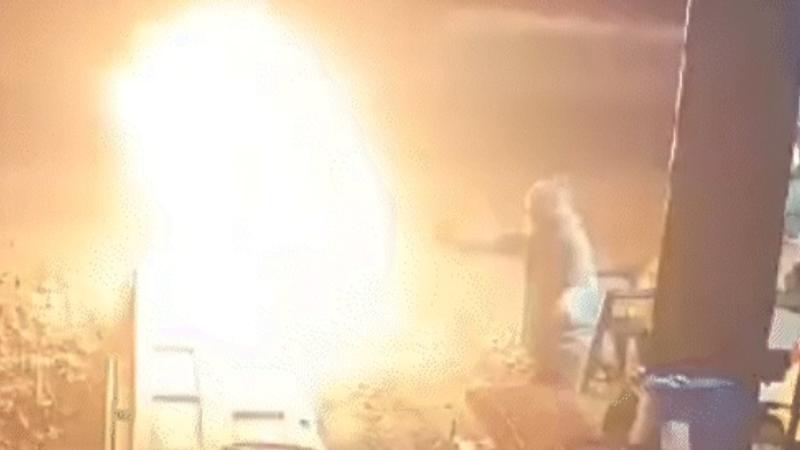 man sets ablaze wife 