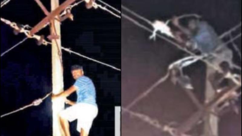 Man Takes Matters Into His Own Hands, Climbs Pole to Restore Power